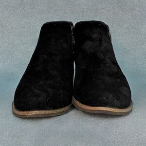 Lucky Brand Black Suede Ankle Boots Size 8.5